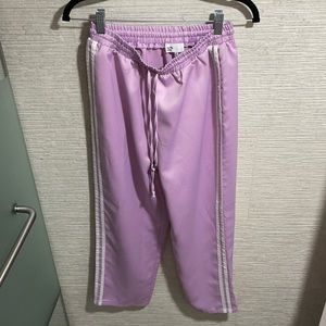 BY THE WAY SIZE MEDIUM PINK PANTS WHITE STRIPES